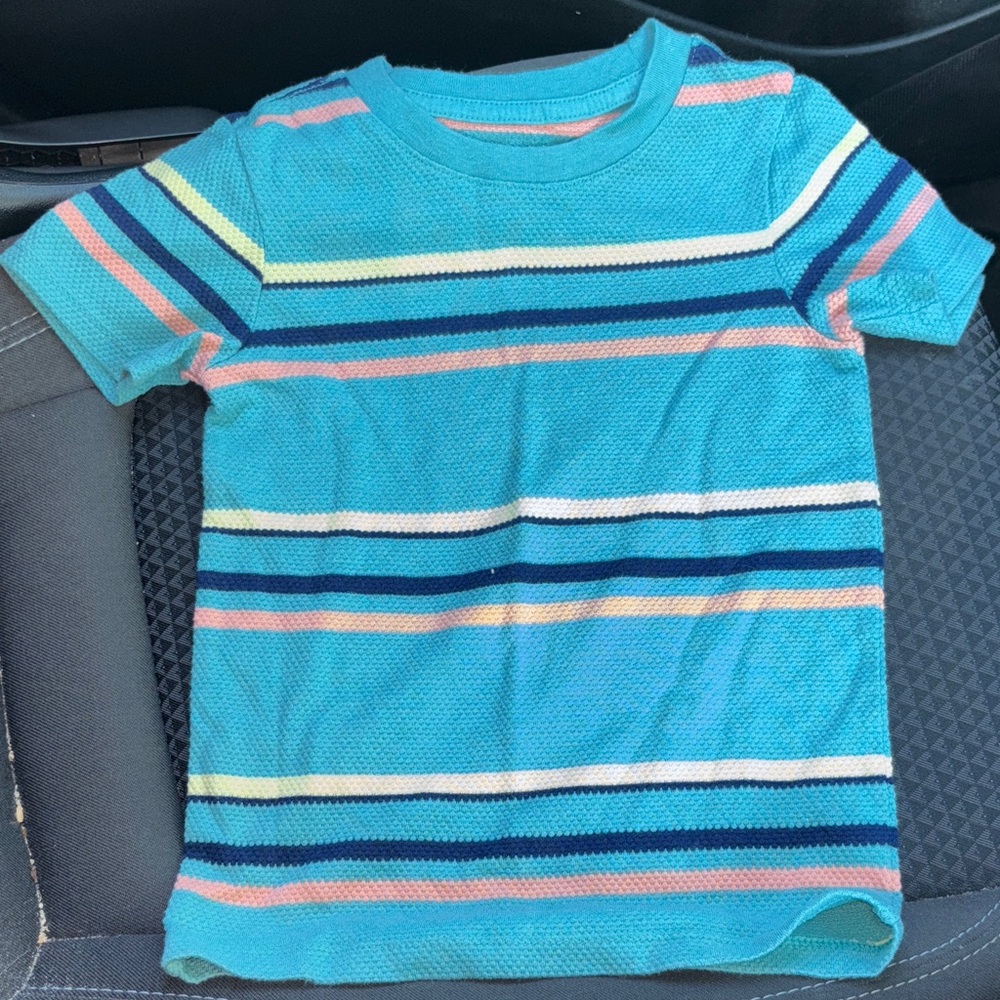 Striped Kids T-Shirt - Blue and Multicolor